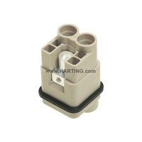 HARTING 2 PIN & EARTH FEMALE INSERT 3A