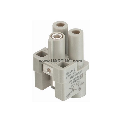HARTING 2P+E FEMALE AXIAL SCREW TERMINAL