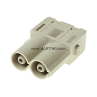 HARTING MALE INSERT 2PIN 6-16MM MOQ2