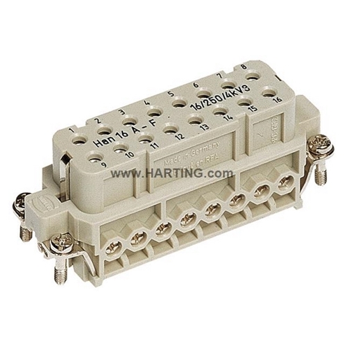 HARTING 16 PIN FEMALE INSERT (17-32)