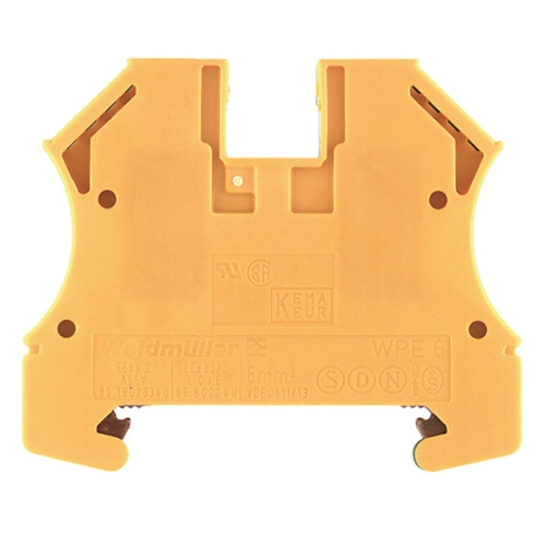 Weidmuller WPE 6 PE terminal, Screw connection, 6m