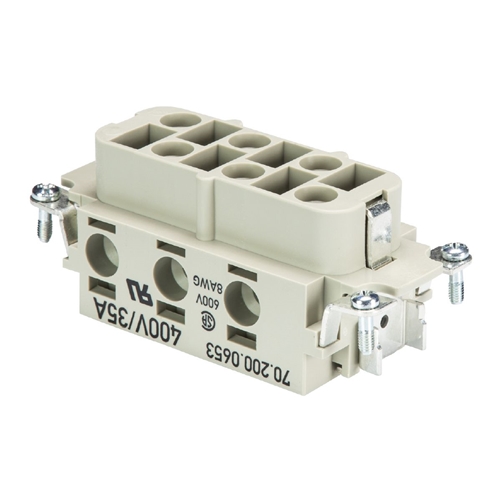 WIELAND FEMALE 6 POLE INSERT 35A