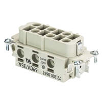 WIELAND 6P+E, FEMALE INSERT, 690V/35A, SCREW TERMS