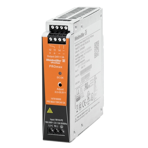 WEIDMULLER PRO MAX 72W 24V 3A POWER SUPPLY