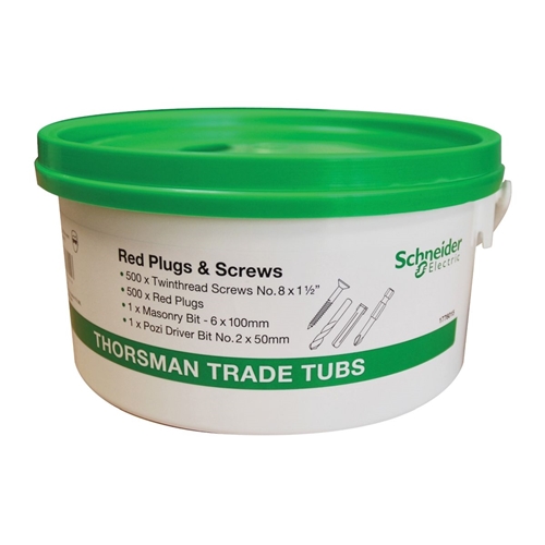 SCHNEIDER RED PLUG & SCREW TRADE TUB