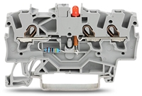 WAGO 3-Conductor Led Terminal Block, With Red Led