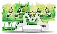 WAGO 4 CONDUCTOR GROUND TERMINAL BLOCK GREEN/