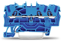 WAGO 3 CONDUCTOR THROUGH TERMINAL BLOCK BLUE