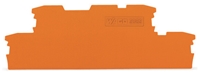 WAGO END AND INTERMEDIATE PLATE ORANGE