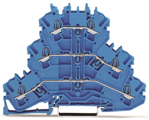 WAGO TOPJOB S TRIPLE DECK BLUE TERMINAL
