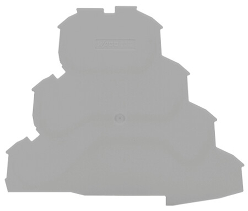 WAGO TOP JOB S QUADRUPLE-DECK GREY END PLATE
