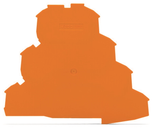WAGO TOP JOB S QUADRUPLE-DECK ORANGE END PLATE