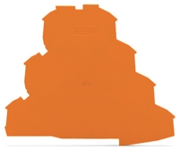 WAGO TOP JOB S QUADRUPLE-DECK ORANGE END PLATE