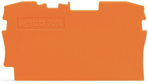 WAGO TOPJOB S END PLATE ORANGE (PCK 25, BOX 100)