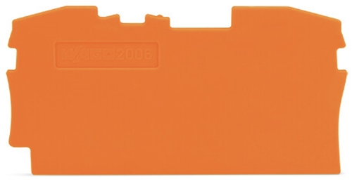 WAGO SINGLE TERMINAL 10MM  END PLATE ORANGE