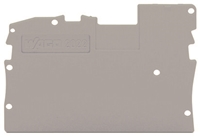WAGO END AND INTERMEDIATE PLATE 1MM THICK GREY