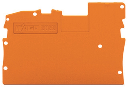WAGO END ANd INTERMEDIATE PLATE 1MM THICK ORANGE