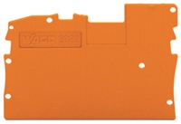 WAGO END ANd INTERMEDIATE PLATE 1MM THICK ORANGE