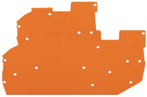 WAGO END AND INTERMEDIATE PLATE 1MM THICK ORANGE
