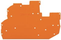 WAGO END AND INTERMEDIATE PLATE 1MM THICK ORANGE