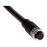 Sick Female connector, M12, 8-pin, straight, A-cod