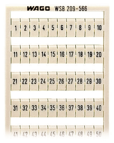 WAGO TERMINAL MARKER CARD (1-50)
