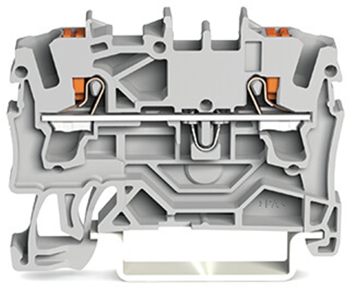 WAGO TOPJOB GREY ORANGE TAB PUSH FIT TERM 2 CONDUC