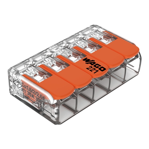 WAGO COMPACT 5 CONDUCTOR TERMINAL BLOCK WITH