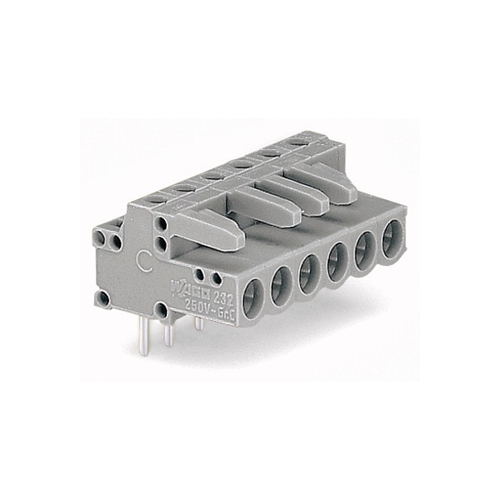 WAGO FEMALE PLUG WITH RIGHT ANGLED S/PIN