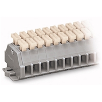 WAGO TERMINAL STRIP 6 POLE 2 COND WITH PUSH BUTTON