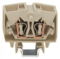 WAGO 4 CONDUCTOR TERM BLOCK GREY 10MM FOR TS15
