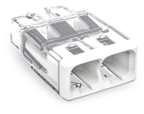 WAGO 2 WIRE PUSH CONNECTOR 4MM2 MAX SOLID CORE