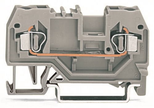 WAGO GREY TERMINAL BLOCK FRONT ENTRY
