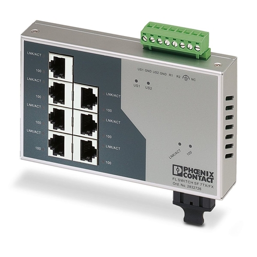 PHOENIX ETHERNET SWITCH 7 RJ45 1 FO
