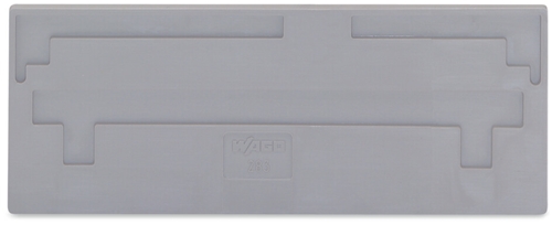 WAGO Separator plate, 2 mm thick, oversized, gray