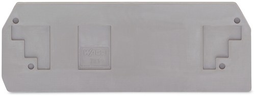WAGO END AND INTERMEDIATE PLATE 2.55 MM GREY