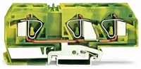 WAGO 3-Conductor Ground Terminal Block, Green-Yell