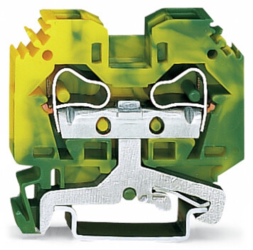 WAGO 2-WAY TERMINAL BLOCK GREEN/YELLOW (PK OF 50)