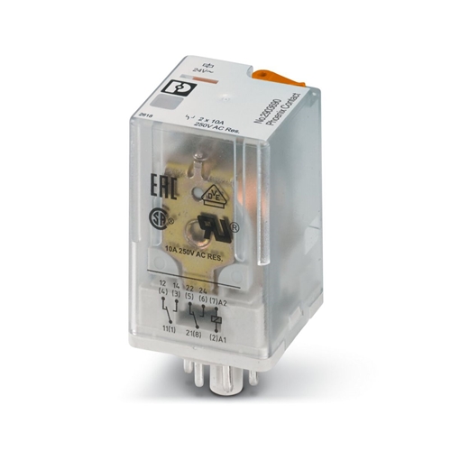 PHOENIX REL-OR2/LDP-24AC/2X21 PLUG-IN OCTAL RELAY