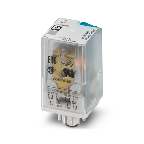PHOENIX REL-OR2/LDP-24DC/3X21 PLUG-IN OCTAL RELAY