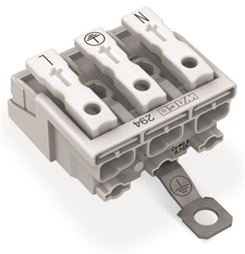 WAGO LIGHTING CONNECTOR PUSH BUTTON 3 POLE