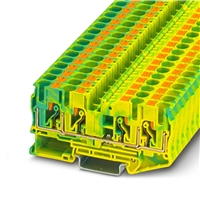 PHOENIX GROUND TERMINAL BLOCK, GREE/YELLOW