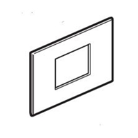 LEGRAND PLATE 3M BS SQ WHITE