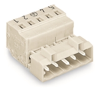 WAGO 1 CONDUCTOR MALE CONNECTOR, 2.5mm2, 5 POLE,