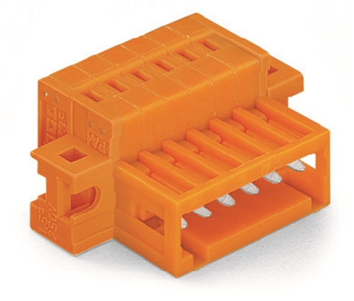 WAGO MALE CONNECTOR WITH FIXING FLANGES 6-POLE