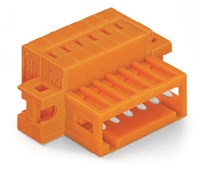WAGO MALE CONNECTOR WITH FIXING FLANGES 6-POLE