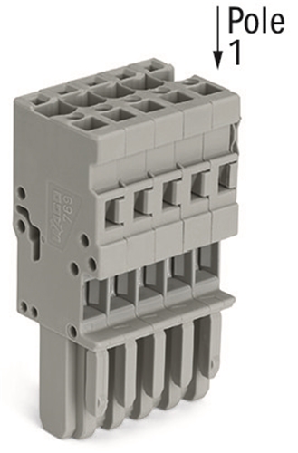 WAGO 1-CONDUCTOR 5-POLE FEMALE STRAIGHT