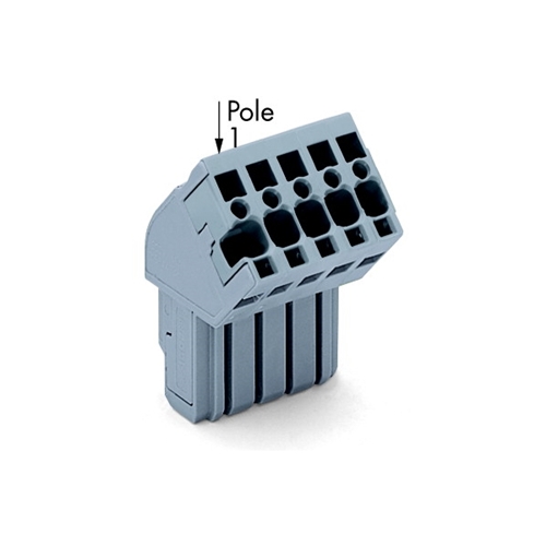 WAGO ANGLED FEMALE PLUG GREY 8 POLE (25