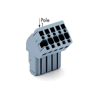 WAGO ANGLED FEMALE PLUG GREY 8 POLE (25