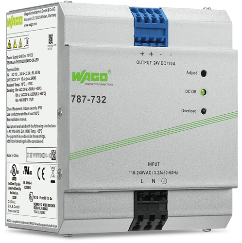 WAGO SWITCHED-MODE POWER SUPPLY,SINGLE PHASE 24VDC